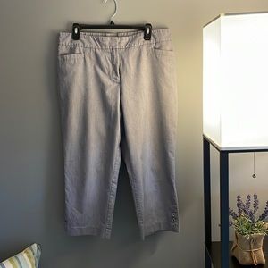 Chambray cropped pants